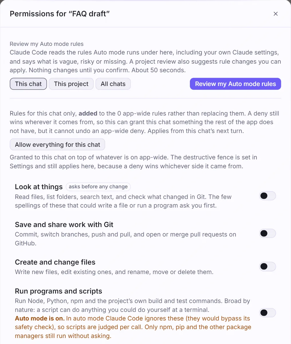 Suggested permissions: the safe things that keep asking, ready to allow once
